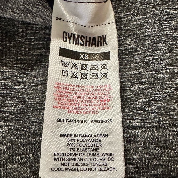 Gymshark Adapt Marl Gray Seamless Leggings Women’s Size XS GLLGA114-BK - Picture 8 of 8